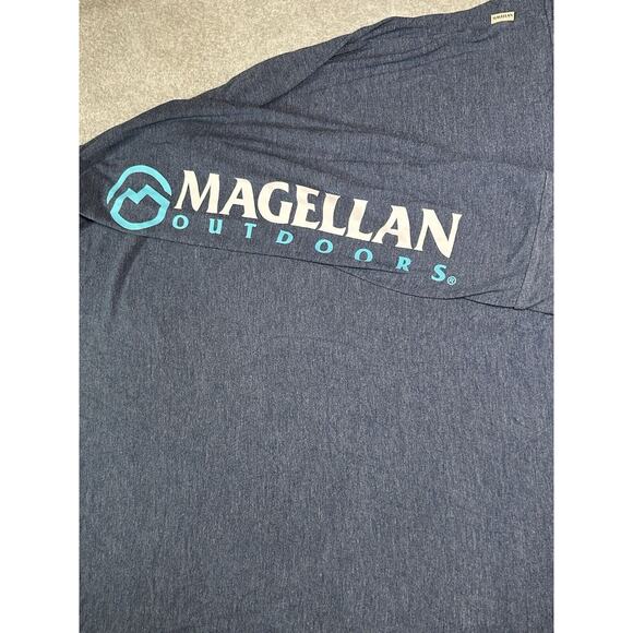 Magellan Outdoors T Shirt Mens 3Xl Long Sleeve Blue Logo Fishing Hiking Classic - Picture 8 of 9